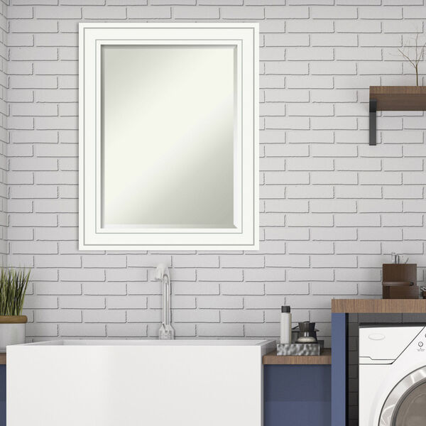 Craftsman White 23W X 29H-Inch Bathroom Vanity Wall Mirror, image 3
