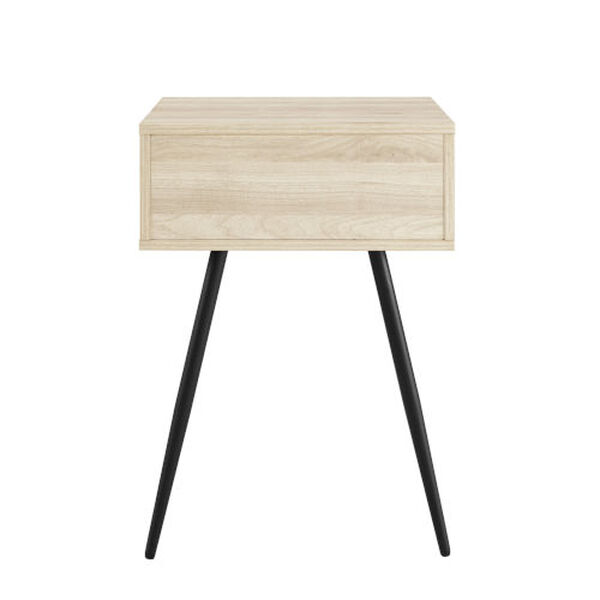 Lane Birch and Solid White Drawer Side Table, image 6