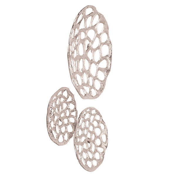 Large Nickel Plated Open Honeycomb Wall Art, image 2