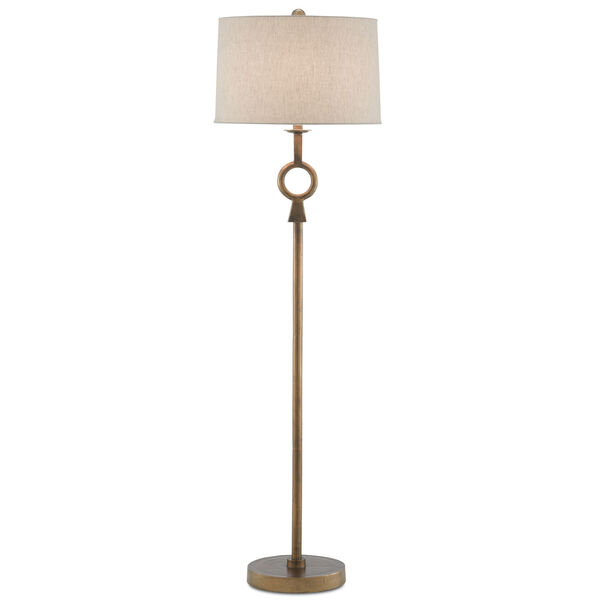 Germaine Antique Brass One-Light Floor Lamp, image 3