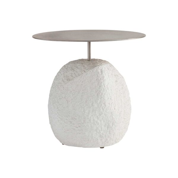 Trianon Silver and White Side Table, image 1