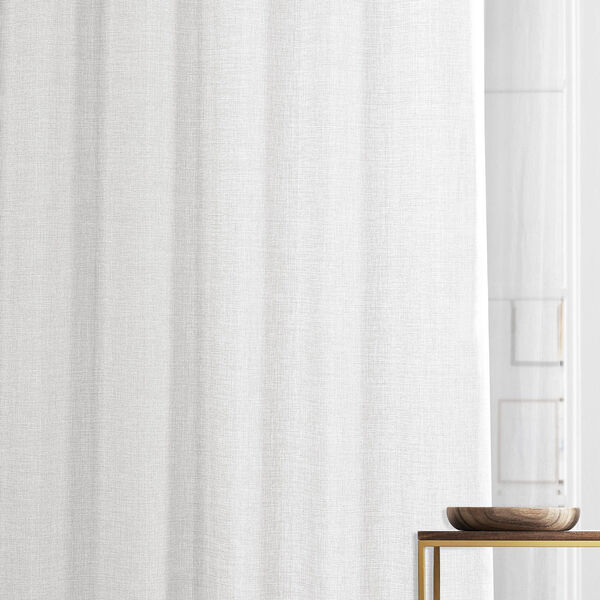 Magnolia Off White Italian Faux Linen Single Panel Curtain, image 6