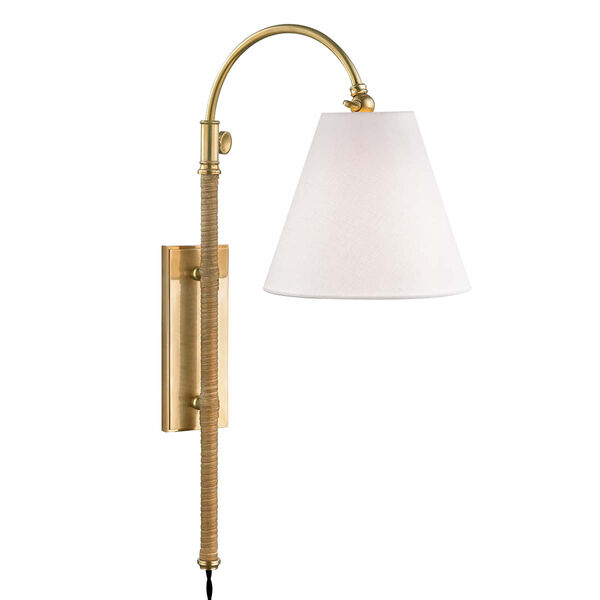 Curves No.1 Gold and Off White One-Light Three-Inch Wall Sconce, image 2
