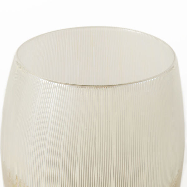 Agnetha Gold and Cream Nine-Inch Height Ombre Glass Vase, image 4