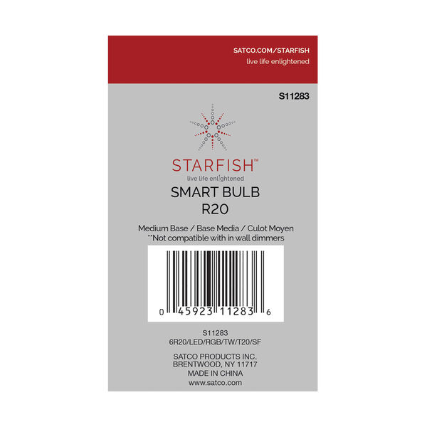 Starfish White LED 6W R20 RGB and Tunable Bulb, image 5