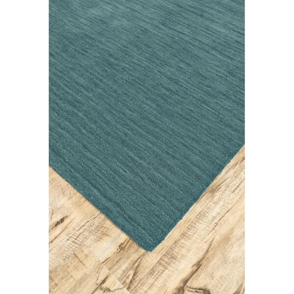 Luna Hand Woven Marled Wool Teal Rectangular: 9 Ft. 6 In. x 13 Ft. 6 In. Area Rug, image 3