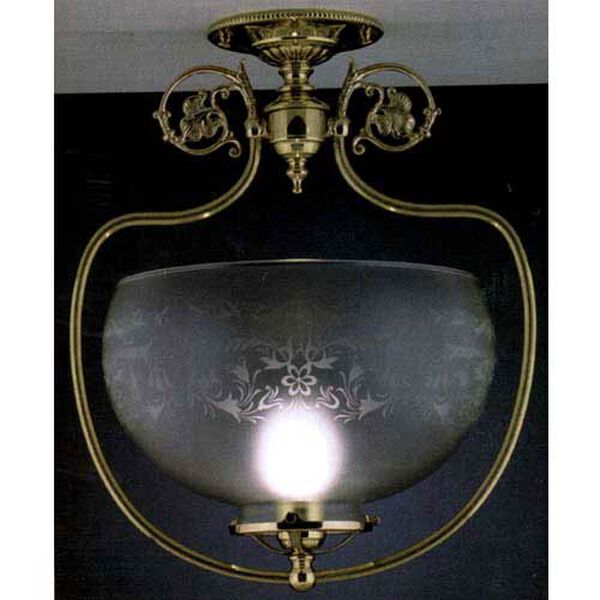 Chancery Polished Brass Ceiling Light, image 1