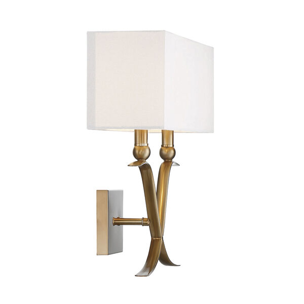 Linden Warm Brass Two-Light Wall Sconce, image 5