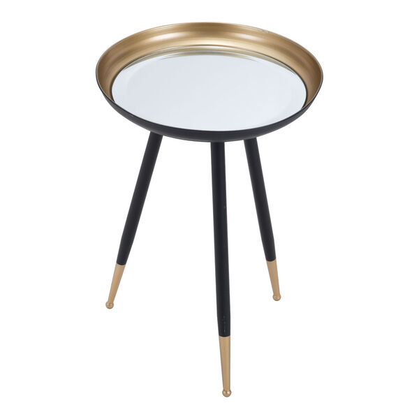 Everly Gold and Black Accent Table, image 5