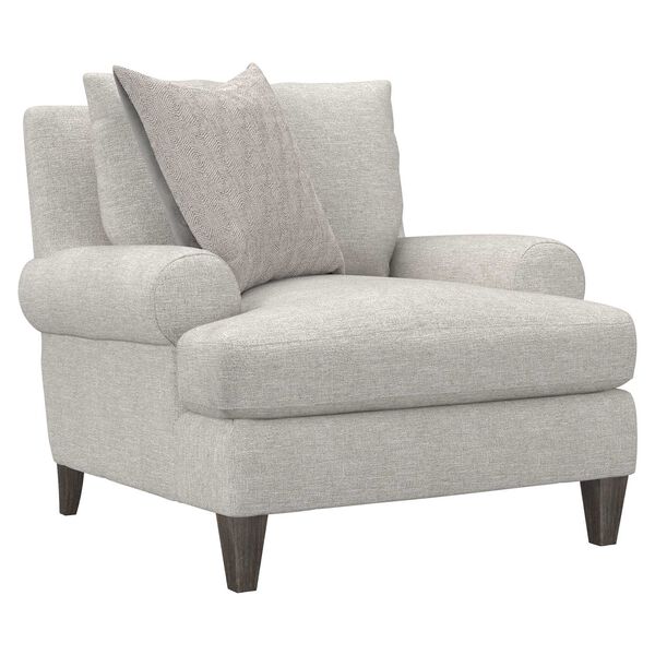 Isabella Soft Gray and Walnut Chair with Toss Pillows, image 1