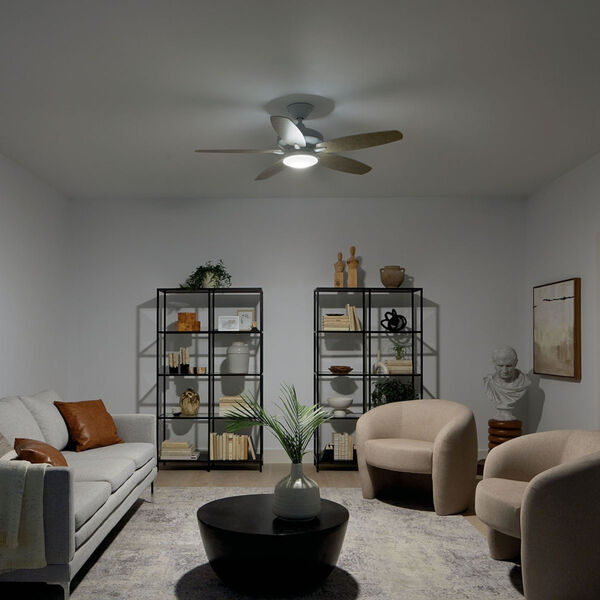 Renew Designer Matte White 52-Inch LED Ceiling Fan, image 3