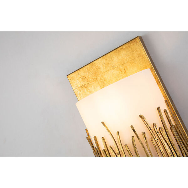 Sawgrass Gold Leaf with Antique One-Light Wall Sconce, image 4