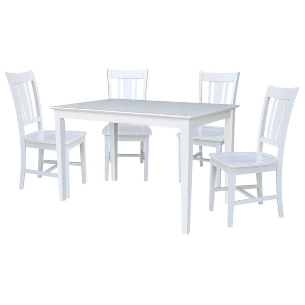 San Remo White 30 Inch Dining Table, How Tall Should Chairs Be For A 30 Inch Table