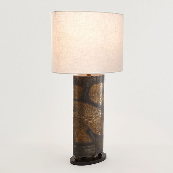Brass and Bronze Table Lamp, image 2