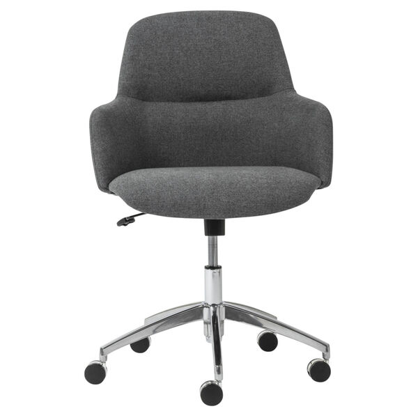 Minna Dark Gray 26-Inch Low Back Office Chair, image 6