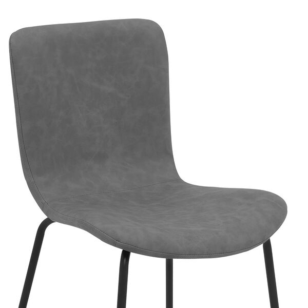 Gillian Modern Light Grey Fabric and Metal Dining Room Chairs, Set of Two, image 5