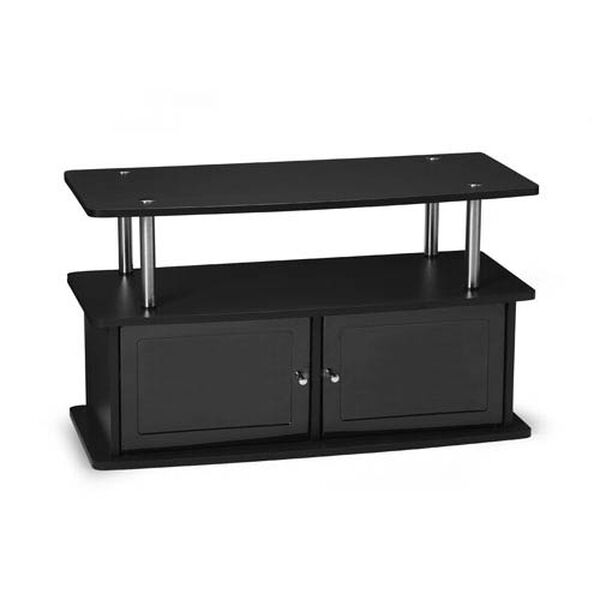 Designs2Go Black TV Stand with Two Cabinets, image 2