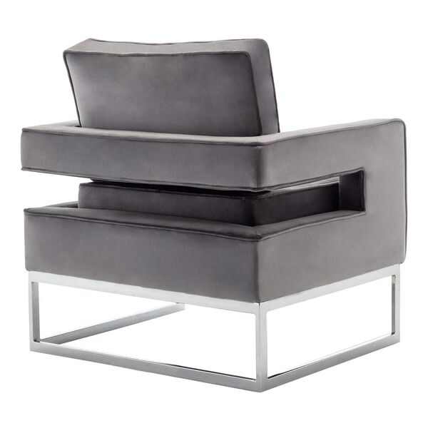 Gray Chair with Silver Frame, image 5
