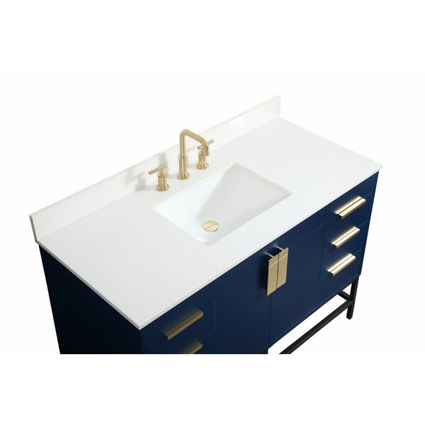 Eugene Blue 48-Inch Single Six-Drawer Bathroom Vanity, image 3