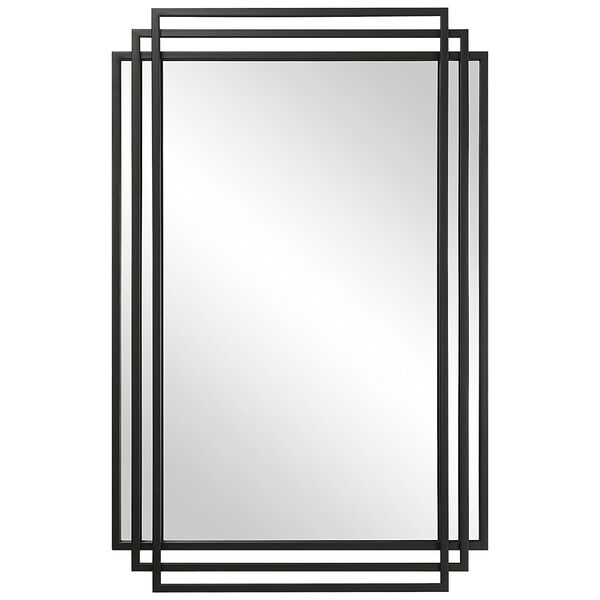Amherst Matte Black 24-Inch x 37-Inch Wall Mirror, image 2
