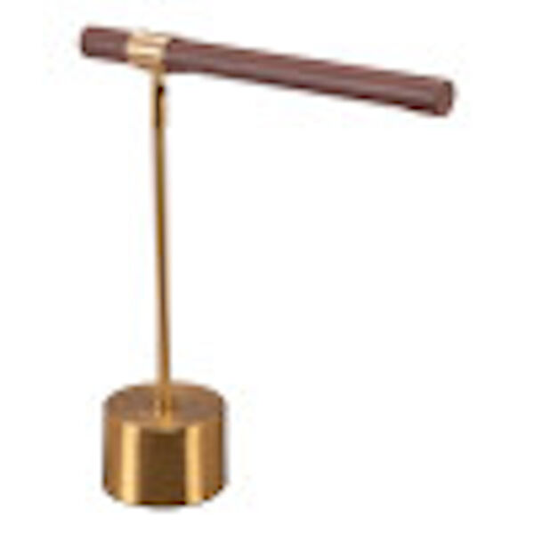 Kippy Brown and Brass LED Desk Lamp, image 1