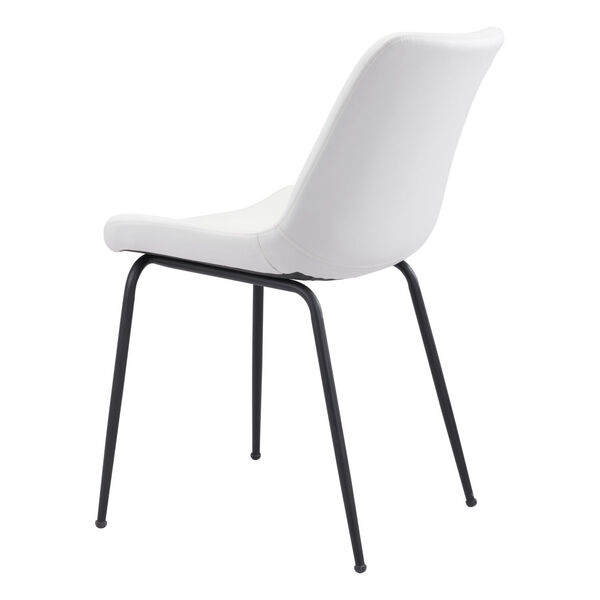 Byron White and Black Dining Chair, Set of Two, image 6