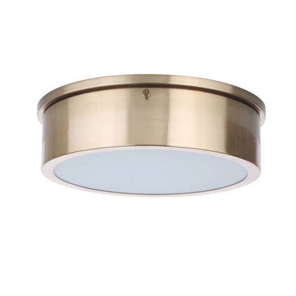 Fenn Satin Brass 11-Inch LED Flushmount, image 1