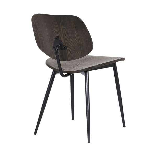 Miki Walnut with Black Powder Coat Dining Chair, image 4