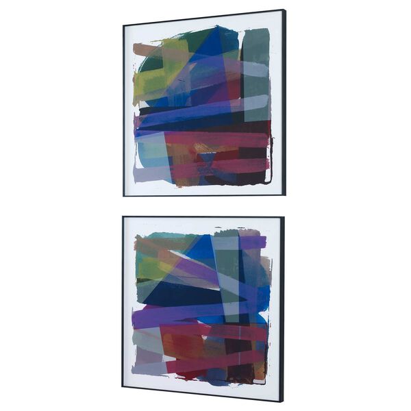 Vivacious Multicolor 30 x 30-Inch Abstract Framed Print, Set of 2, image 4