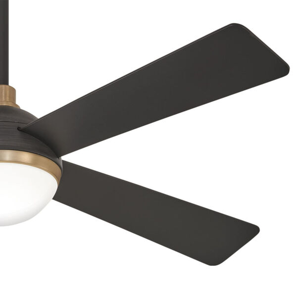 Orb Brushed Carbon with Soft Brass 54-Inch LED Ceiling Fan, image 4