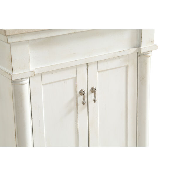 Lexington Antique Frosted White Vanity Washstand, image 5