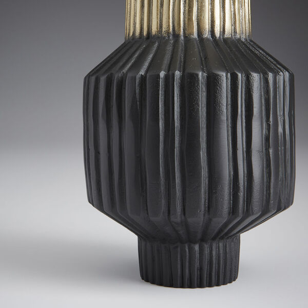 Matt Black and Gold 6-Inch Allumage Vase, image 2