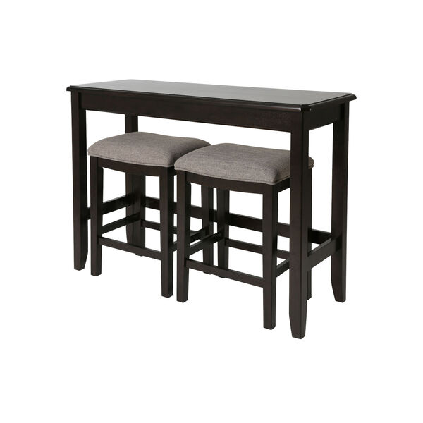 Espresso Console Bar Table and Stool Set, image 4