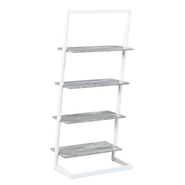Graystone White Four Tier Ladder Bookshelf, image 5