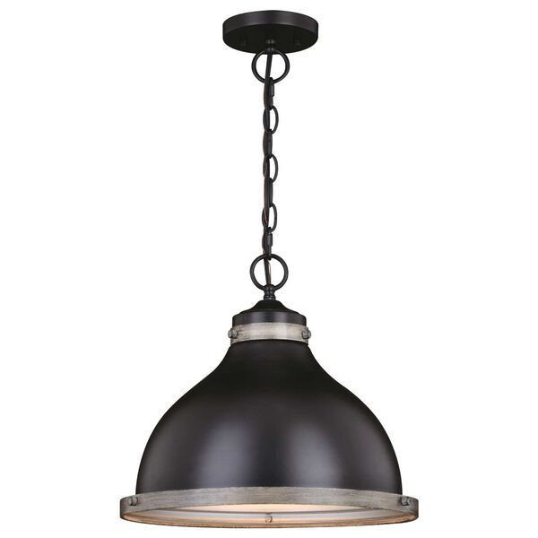 Sheffield New Bronze and Distressed Ash One-Light Pendant, image 1