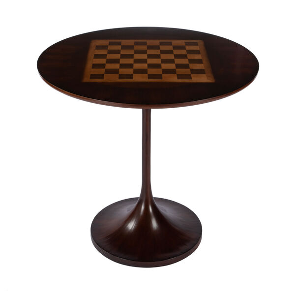 Francis Cherry Round Pedestal Game Table, image 1