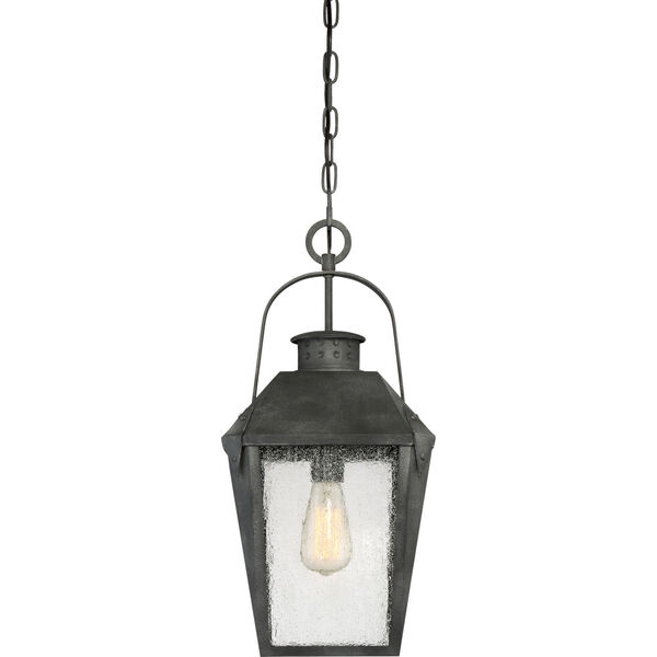 Carriage Mottled Black 10-Inch One-Light Outdoor Hanging Lantern, image 4