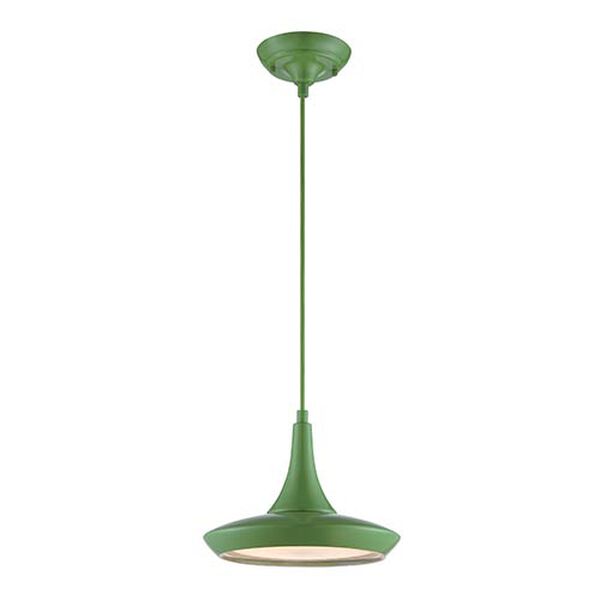 Fantom Green LED Dome Pendant with Frosted Glass, image 1