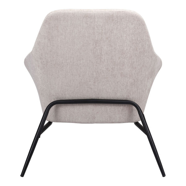 Manuel Beige and Matte Black Accent Chair, image 4