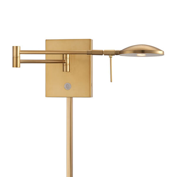 Honey Gold 6.25-Inch One Light LED Swing Arm Lamp, image 1