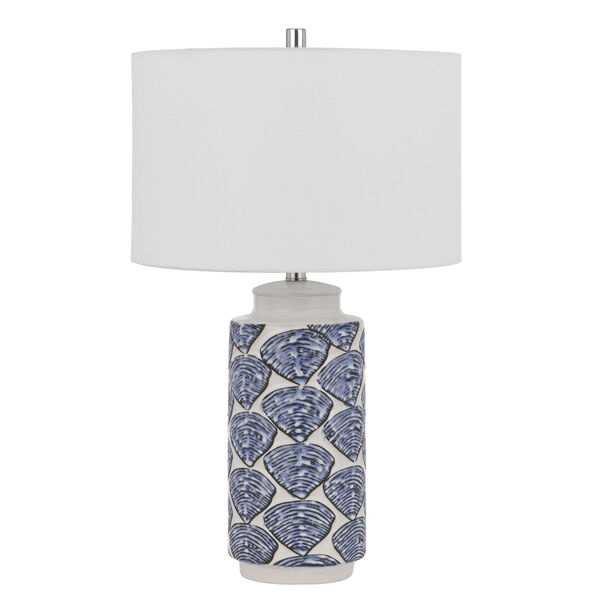 Cambiago Shell and Blue One-Light Table Lamp, image 1