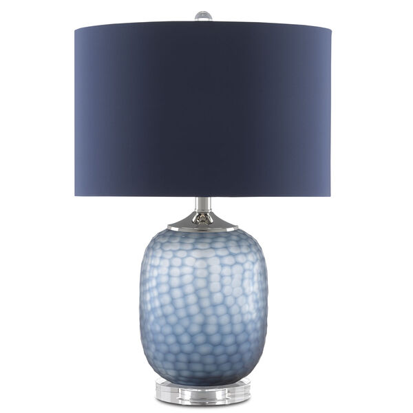 Ionian Ocean Blue and Polished Nickel One-Light Table Lamp, image 3