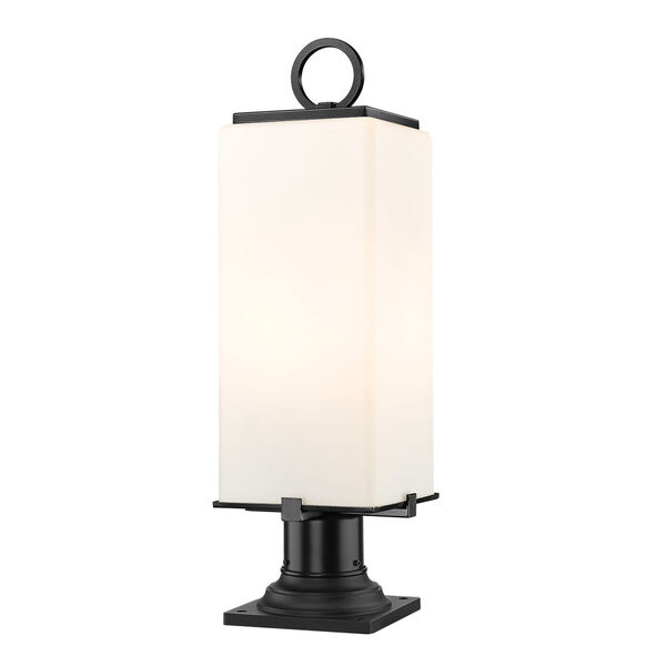 Sana Two-Light Outdoor Pier Mounted Fixture with White Opal Shade, image 1