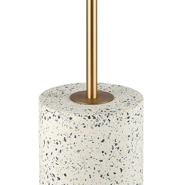 Trussed White Terazzo with Gold One-Light Floor Lamp, image 4