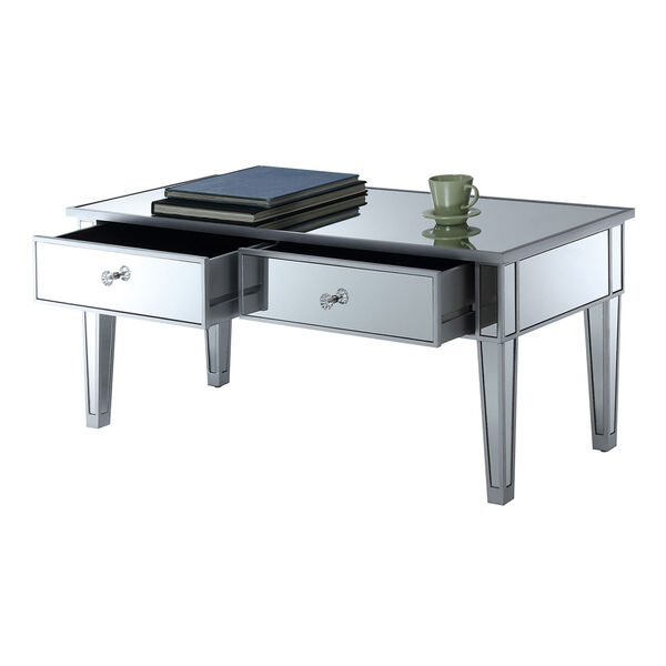 Gold Coast Mirror and Silver Coffee Table with Two Drawers, image 5