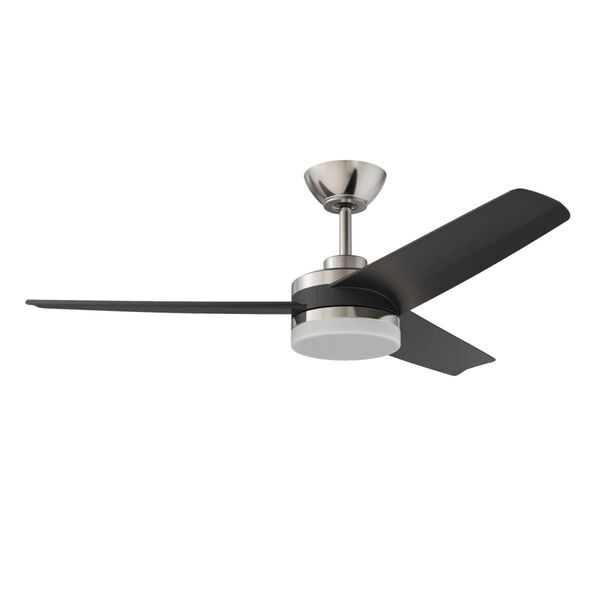 Sirocco Satin Nickel and Black 44-Inch LED Ceiling Fan, image 1