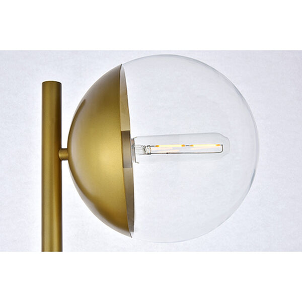 Eclipse Brass Three-Light Floor Lamp, image 5