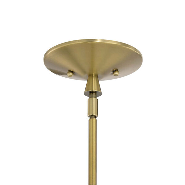 Torvee Brushed Natural Brass Six-Light Chandelier, image 2