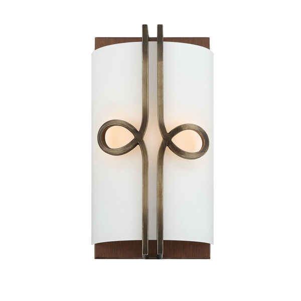 Yorkville Aged Darkwood with Silver Pati Two-Light Wall Sconce, image 1