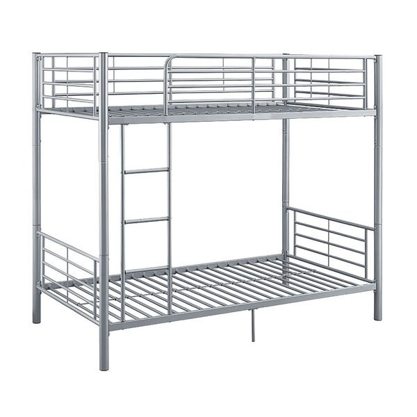 Twin Metal Bunk Bed - Silver, image 3